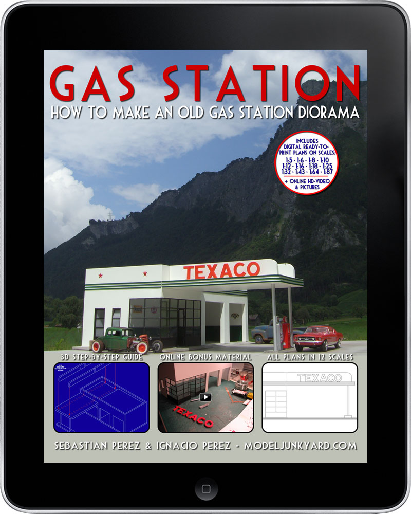 WEATHERED METAL MOBILGAS SIGN GAS STATION BUILDING 1:18 1:24 1:48 O SCALE 